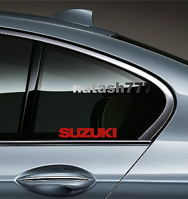 #ad 2 SUZUKI Sport Racing Vinyl Decal sticker emblem logo RED $14.50