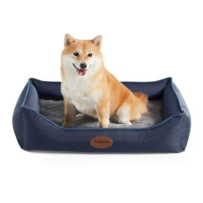 #ad Orthopedic Dog Beds for Medium Large Dogs 26.4quot;L x 21.7quot;W x 6.2quot;Th Navy Blue $41.10