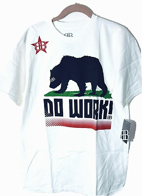 NWT Rare Rob amp; Big Black BB Mens T Shirt Do Work Double Sides MTV Size Medium $21.00