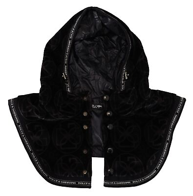 #ad Dolce amp; Gabbana Elegant Black Cotton Blend Head Wrap Men#x27;s Hat Authentic $375.00