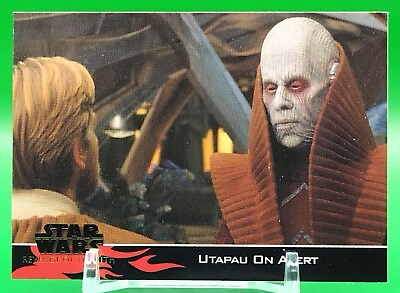 #ad UTAPAU ON ALERT Star Wars 2005 REVENGE THE SITH Card TCG Topps Rare #43 $11.70