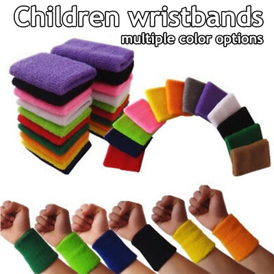 #ad Unisex Cotton Wrist Wristband Sports Towel Sweatband Solid Sweat Band Yoga Gym✔ C $1.70