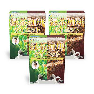 #ad FINE JAPAN Green Tea Coffee Diet 30 stick Instant Coffee powder chlorogenic acid $43.80
