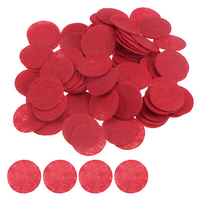 #ad 200pcs Round Felt Circles 25mm 1quot; Craft Felt Pads Non Woven Fabric Pad Red $9.01