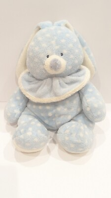 #ad Ty Baby CUDDLEBUNNY BLUE Plush Bunny White Polka Dots Rabbit PLUFFIES Ruffle $40.00
