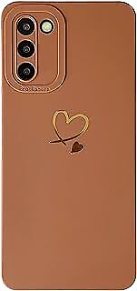 #ad Qokey for Galaxy S21 Case 6.2quot; Not fit S21 Cute Bling Plated Gold Love Heart w $19.98