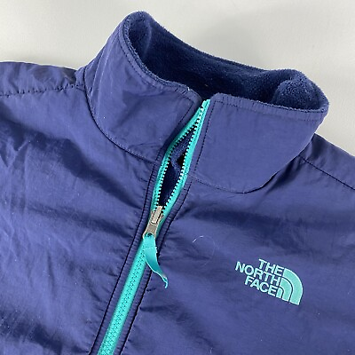 #ad The North Face Denali Jacket Girls XL Blue Full Zip Fleece Youth TNF $20.00