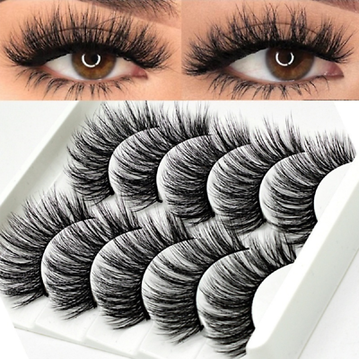 #ad False Eyelashes 3D Multilayers Eye Lash Extension Wispies Fluffy Long Thick New C $2.77