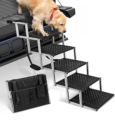 #ad Portable Dog Stairs for Large Dogs Foldable Aluminum Lightweight Pet RampsAcco $79.00
