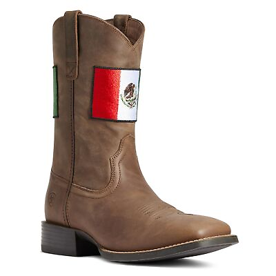 #ad Ariat Men#x27;s Sport Orgullo Mexicano II Distressed Brown Boots 10038365 $149.97