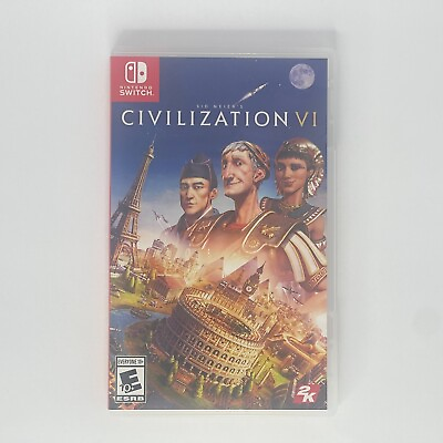 #ad Nintendo Switch: Sid Meler#x27;s Civilization VI 6 Tested Video Game with Manual $14.99