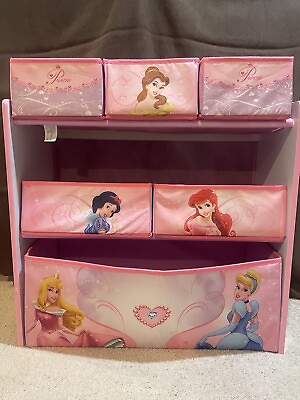 #ad Disney Princess Pink 6 Bin Toy Organizer by Delta Children $30.00