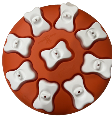 #ad Puzzle Dog Toy Nina Ottosson Dog Smart Orange Interactive Treat Puzzle Open Box $10.00