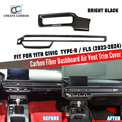 #ad Dry Carbon Fiber Dashboard Cover Trim For Honda 11th Gen Civic Type R FL5 LHD $429.99