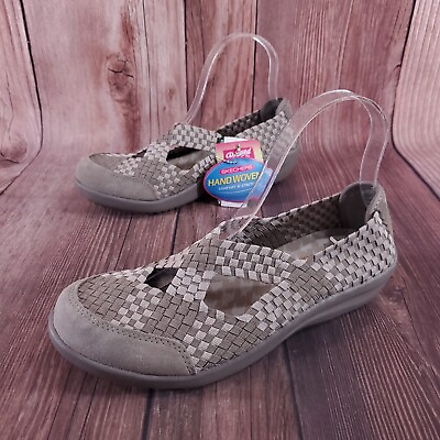 #ad NWOB Skechers Womens 7 Savor Entice Taupe Memory Foam Casual Shoes Woven 48979 $39.98
