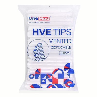 #ad 500Pcs 5 Bags White Disposable HVE High Volume Evacuation Suction Dental Tips $31.82