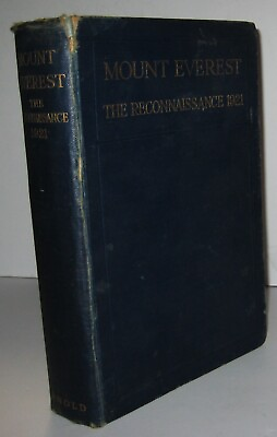 #ad 1921 1st Edition Mount Everest The Reconnaissance Antique Book Howard Bury Rare $179.99
