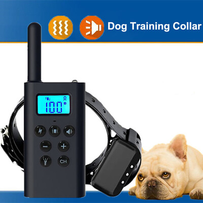 #ad Rechargeable Pet Training LCD Waterproof Collar Trainer Shock Remote Dog 2700 FT $21.99