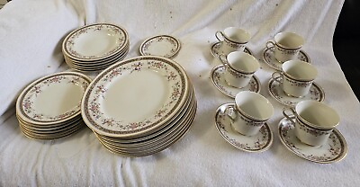 #ad Set of 35 Pieces Mikasa Grande Ivory with Flowers L5503 Marquette Japan $249.99