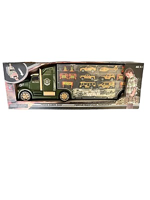 #ad Brand New In Box Military Transporter Truck Carrying Case for Toy Cars Set $9.99