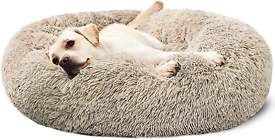 #ad Dog Beds Calming Donut Cuddler Puppy Dog Beds Large Dogs $53.99