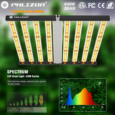 #ad Spider 640W LED Grow Light Full Spectrum Bar for Commercial Grow CO2 Indoor Lamp $349.15