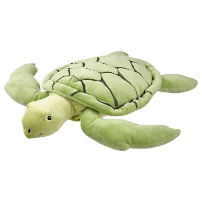 #ad Ikea Stuffed Plush Soft Toy Green Turtle New Animal 17quot; BLÅVINGAD $18.29