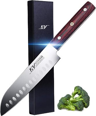 #ad 15°V V0203 7.5quot; Japanese Chef Santoku Knife High Carbon German Stainless Steel $21.22