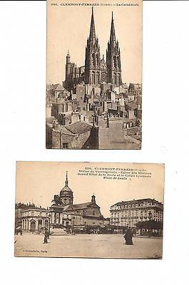 #ad Postcards CLERMONT FERRAND FRANCE 1910s Cathedral Place de Jaude $2.95