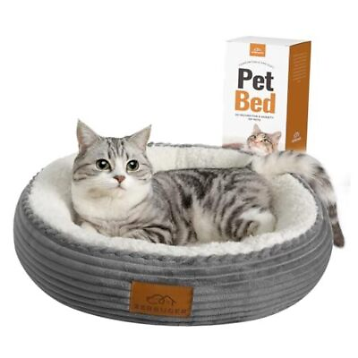 #ad Dog Beds for Small Dogs Round Cat Beds for 20.0quot;L x 20.0quot;W x 6.5quot;Th Dark Grey $27.32