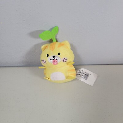 #ad Cat Plush Kids Soft Sakuties Stuffed Animal Mini Collectible Stylized Yellow $9.86