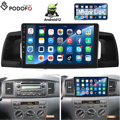 #ad For Toyota Corolla 2003 2008 Android 12 Car Stereo Radio GPS Navi Player WIFI BT $89.99