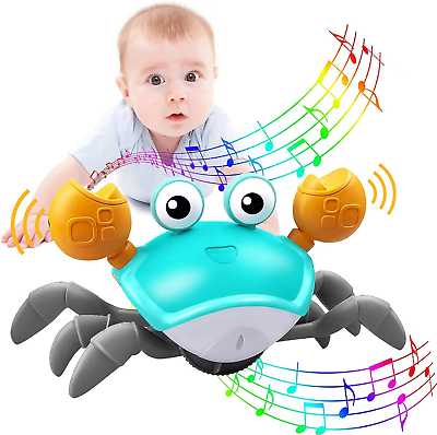 #ad Juguete para bebé de cangrejo gateante juguetes para bebés con música y luz LED $31.25