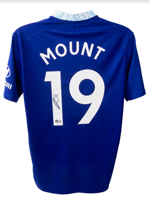 #ad Mason Mount Signed 2023 Chelsea Blue Home Soccer Jersey #19 Beckett COA $319.99