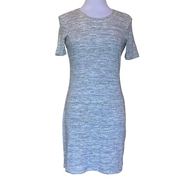 #ad Theory Cherry B3 Dress Size Medium Sterling Rib T Shirt Dress S S Marled Gray M $31.19