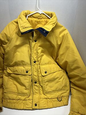 #ad MENS WINTER COAT SIZE LARGE BRIGHT YELLOW COLOR $20.40