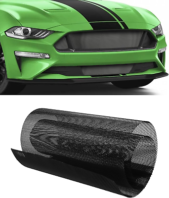 #ad Universal 40quot;X13quot; Car Grill MeshBlack Painted Aluminum Alloy Grille Mesh RollF $22.70