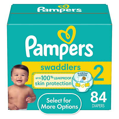 #ad Pampers Swaddlers Diapers Size 2 84 Count Select for More Options $29.22