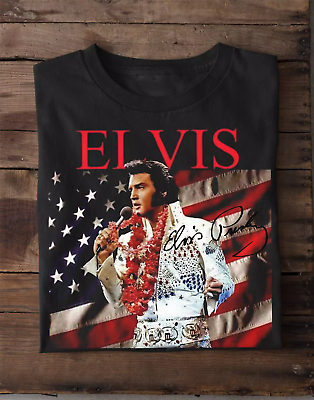 #ad Elvis Presley Signature Cotton T Shirt Gift Unisex All Size Free Shipping $9.99