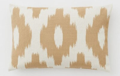 #ad Geometric Ikat Lumbar Pillow Cover Beige 16x24 Southwest Aztec Neutral More $21.40