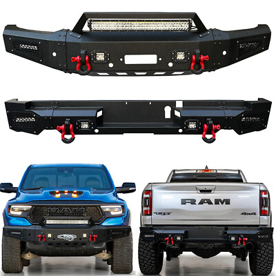 #ad #ad Vijay For 2021 2023 Dodge Ram 1500 TRX Front or Rear Bumper w D rings and Lights $529.49