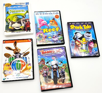 #ad 5 Dreamworks Nickelodeon Universal Movie DVDs Children Family Animation Good $7.99