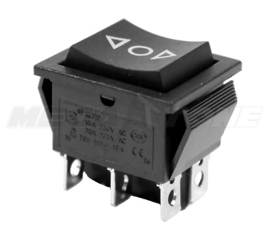 #ad DPDT ON OFF ON 20 AMP 125VAC Momentary 6 Pin Rocker Switch KCD2 USA SELLER $6.89