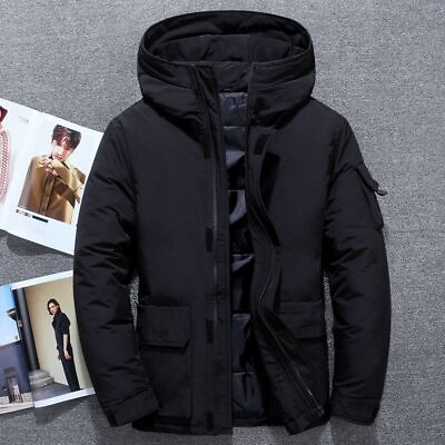 #ad Mens Ski Snow Thicken Hooded Puffer Coat Parka Outwear Winter Warm Down Jacket $73.06